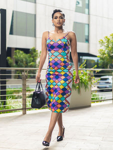 Ntando Dress- Rainbow Print