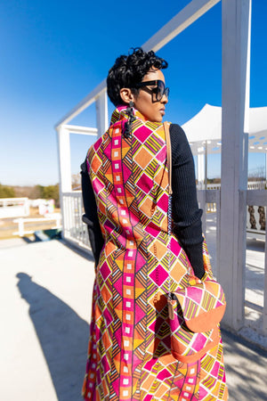 Sleeveless Coat Magenta
