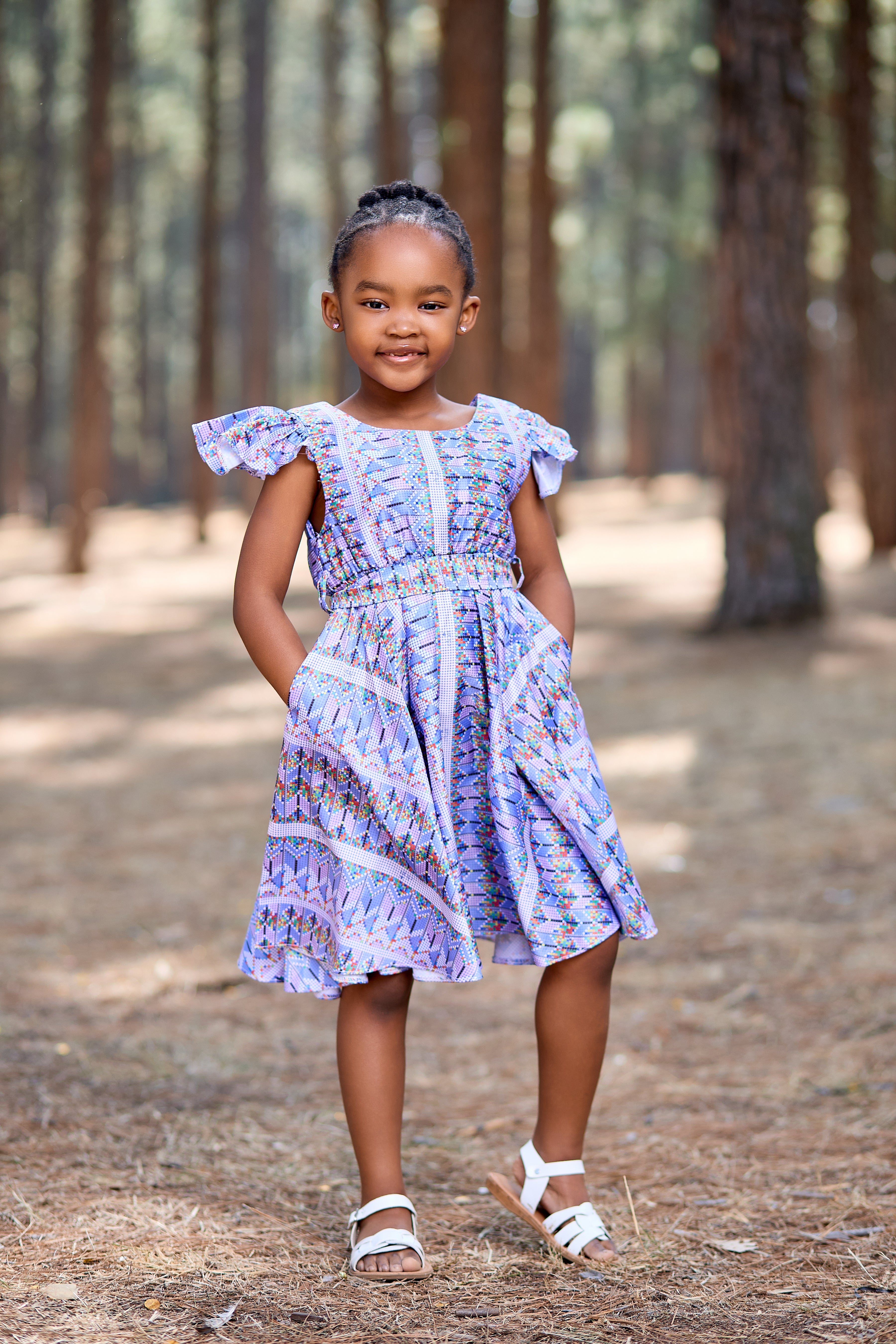 Amahle kiddies Dress - Lialiac Print