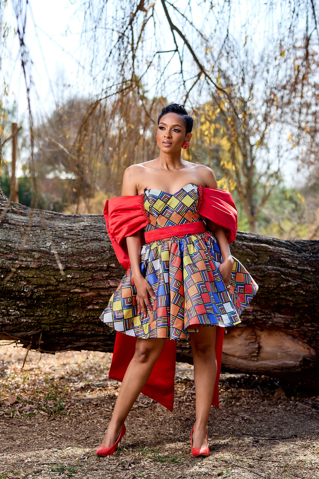 Little Red Ribbon Dress - Original Print