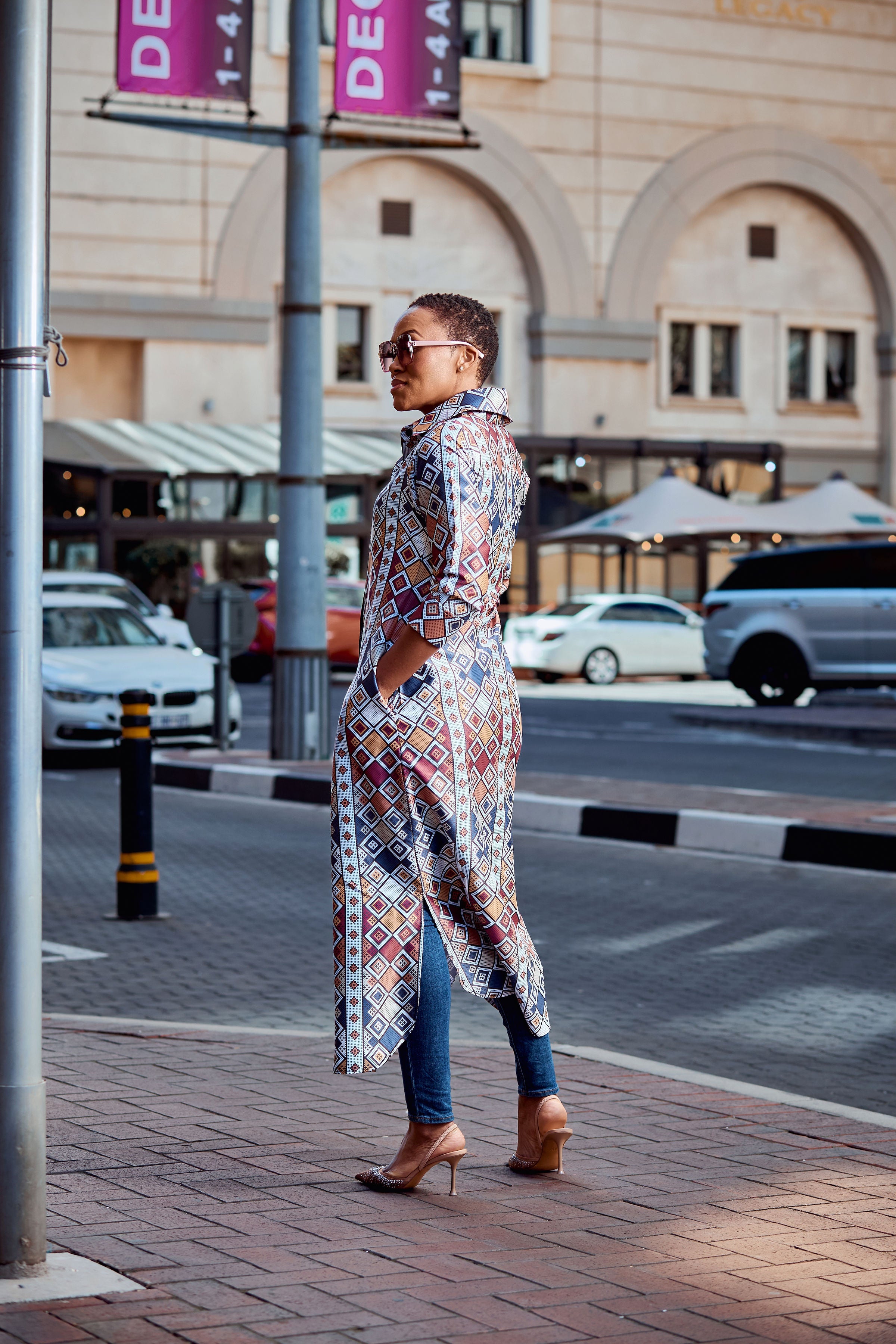 Long Shirt Dress - Desert Print