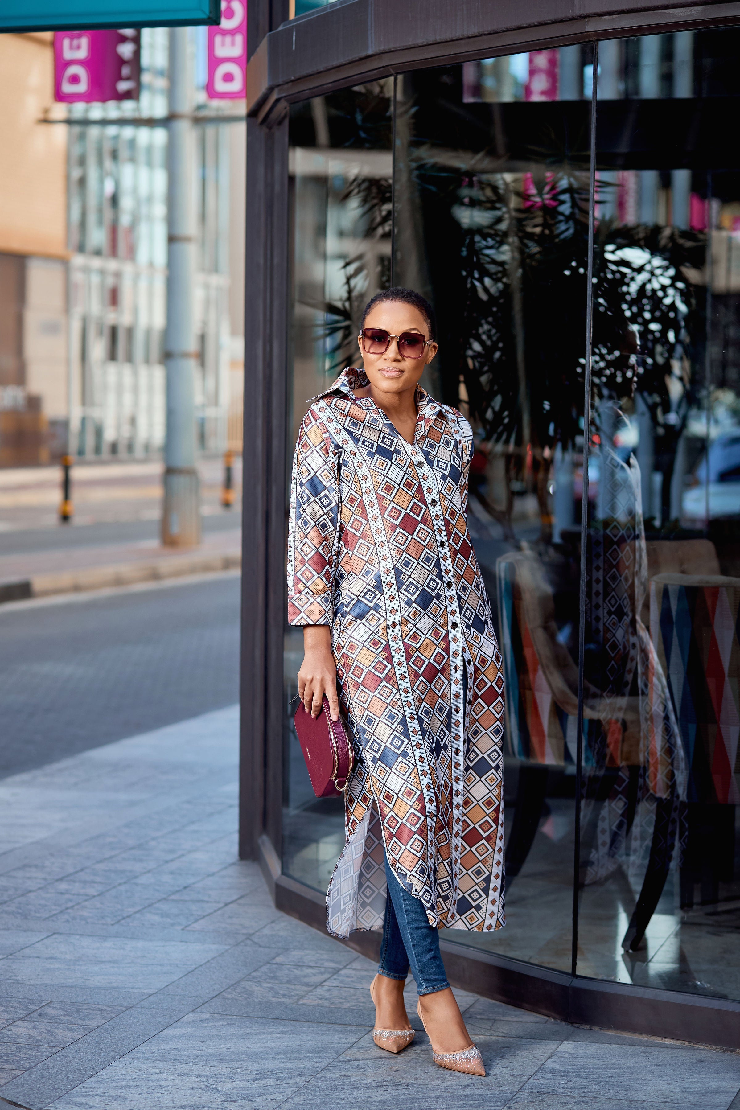 Long Shirt Dress - Desert Print