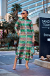 Long Shirt Dress - Lush Print