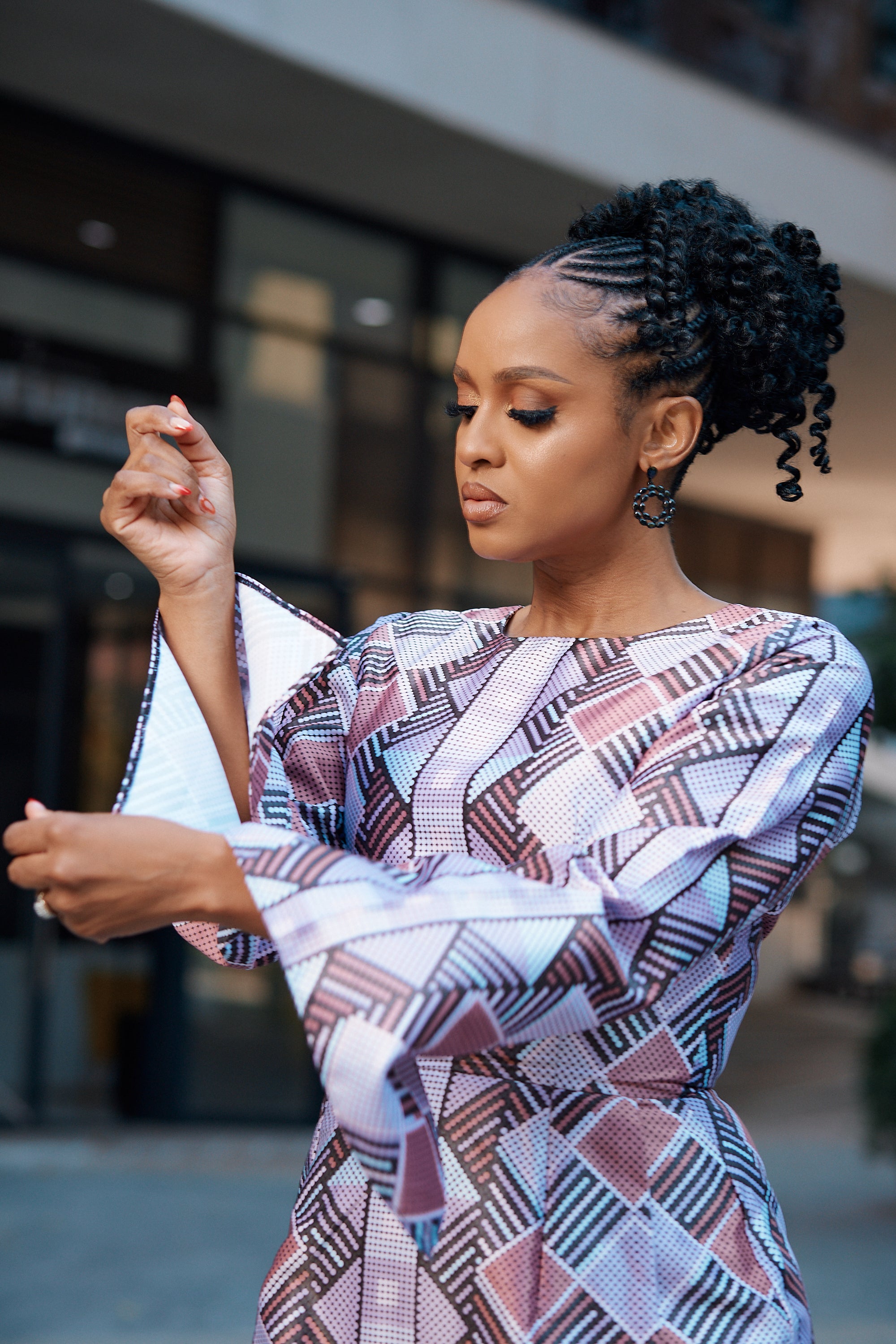 Ndalo Dress - Purple Print