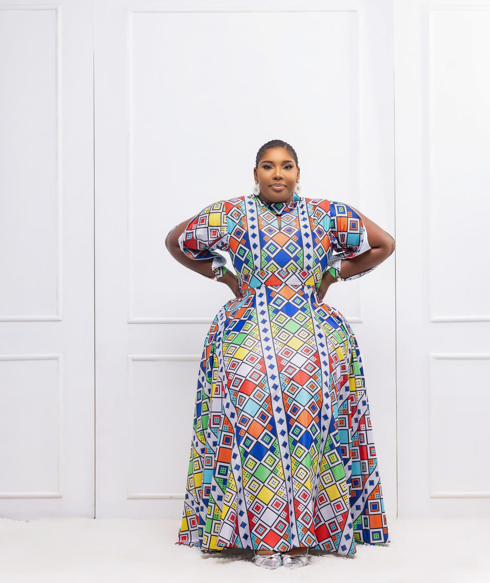Nomvula Dress - Magenta Print – eYami