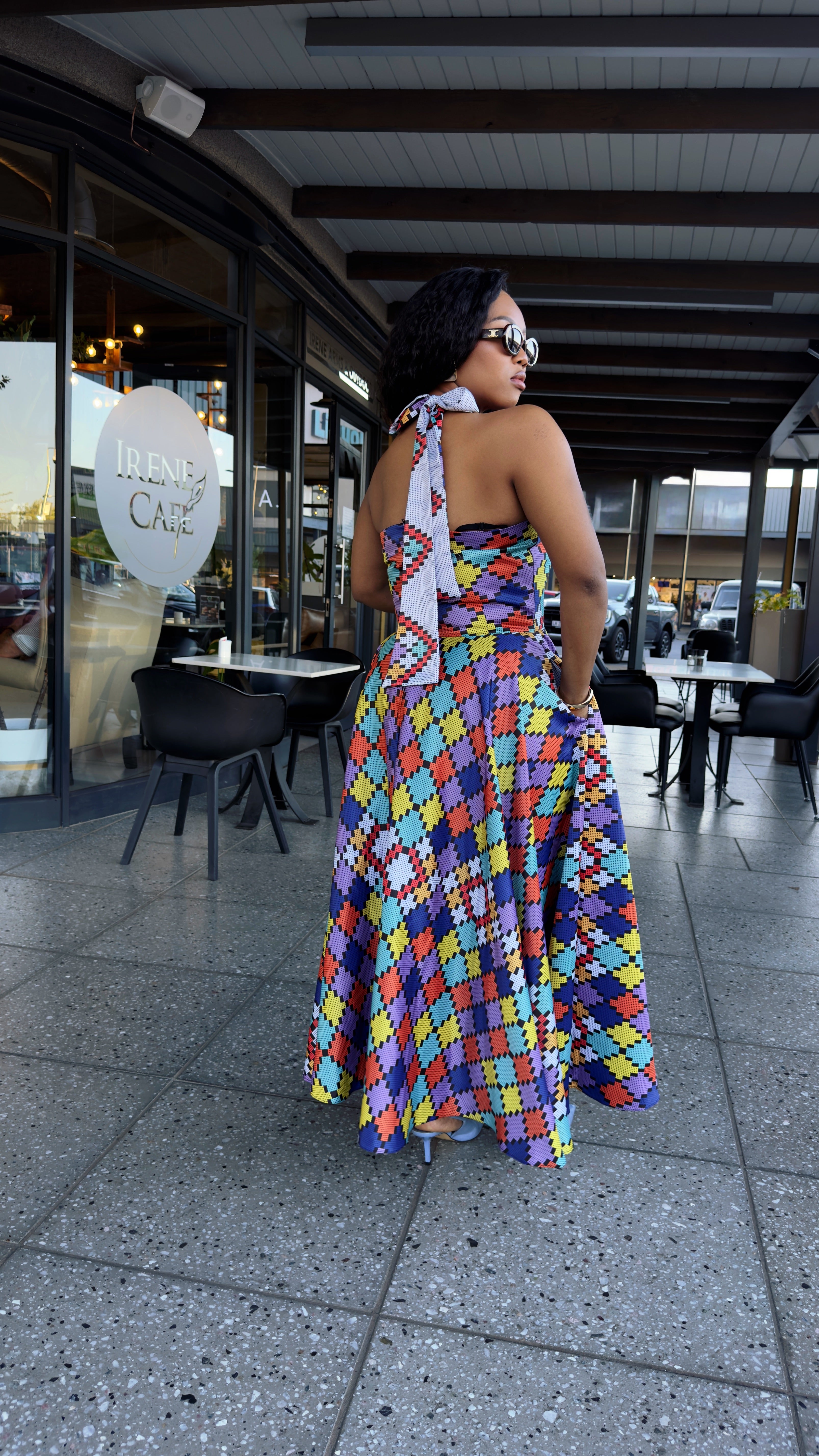 Nomzamo Dress - Rainbow Print